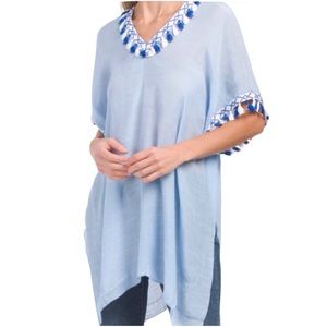 Lulla Collection by: Bindya- Kimono with Tassel Details Swim Coverup NWT/OSFM